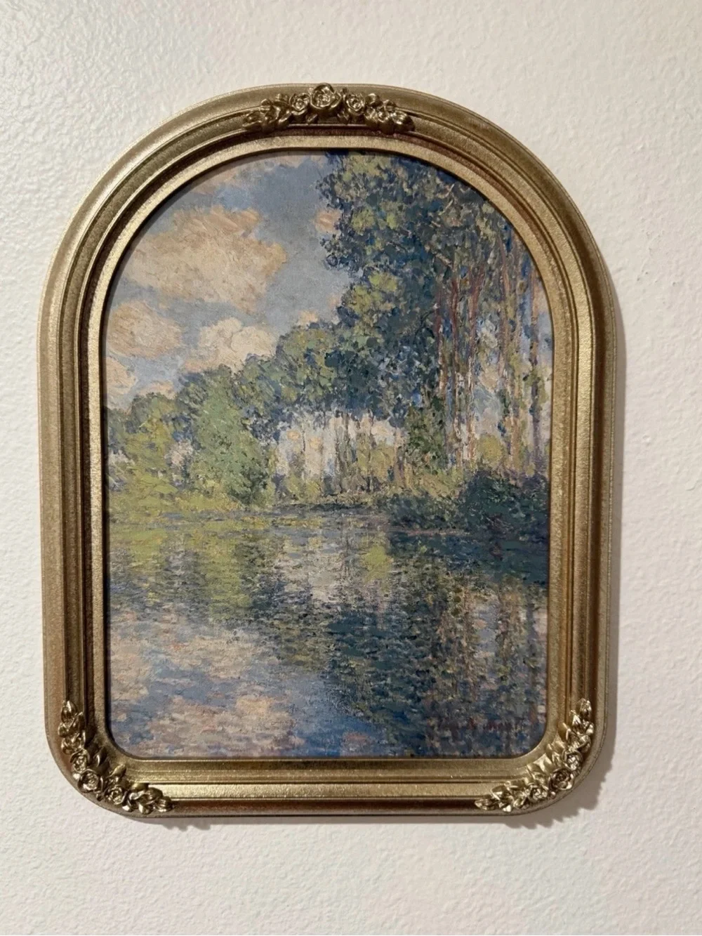 “Poplars On The Epte” by Claude Monet 11x14 inches impressionist art work vintag